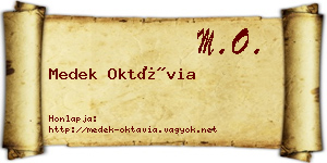 Medek Oktávia névjegykártya
